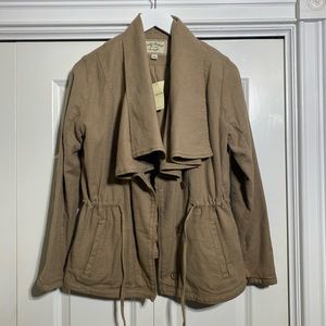 Lucky Brand new with tags tan sinch waist jacket size small
